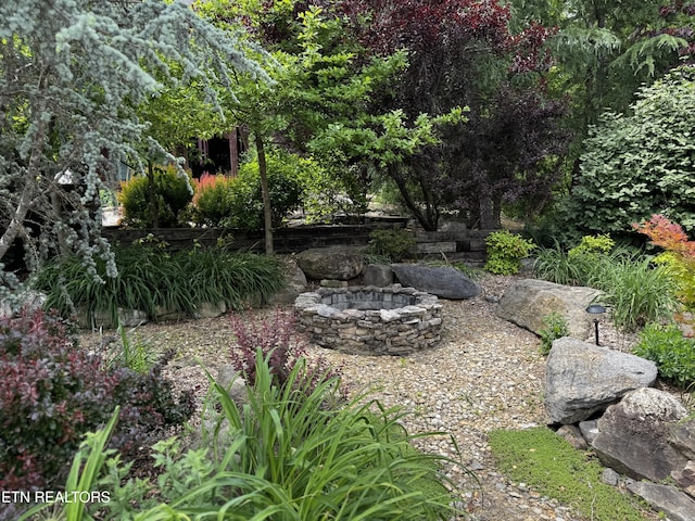 1309 Licklog Hollow Rd, Sevierville, TN 37876 - view of yard with an outdoor fire pit