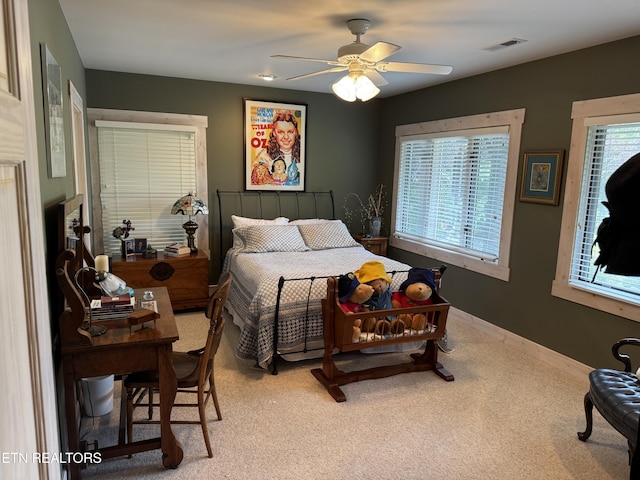 1309 Licklog Hollow Rd, Sevierville, TN 37876 - bedroom with light carpet and ceiling fan