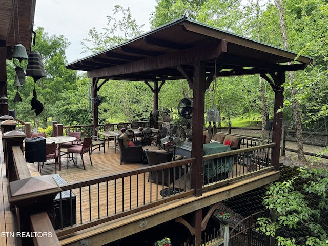 1309 Licklog Hollow Rd, Sevierville, TN 37876 - deck featuring outdoor dining space and an outdoor living space