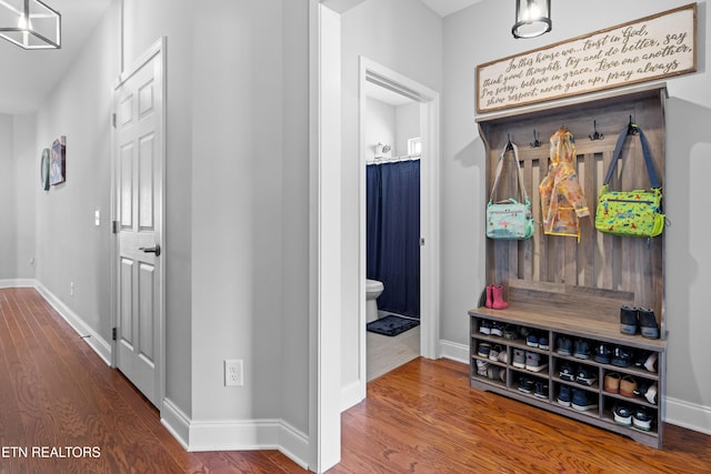 1227 Branch Creek Ln, Maryville, TN 37801 - mudroom featuring wood finished floors and baseboards