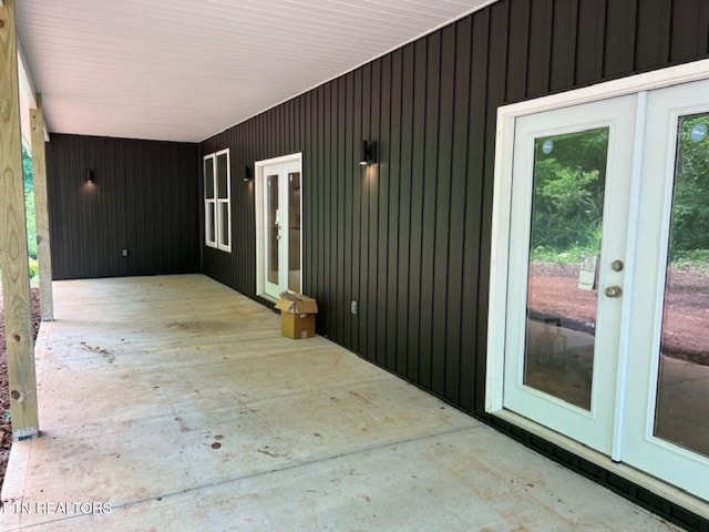 110 Stone Rd, Knoxville, TN 37920 - view of patio / terrace with french doors and an attached carport