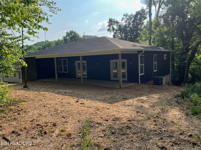 110 Stone Rd, Knoxville, TN 37920 - rear view of house with french doors and a patio