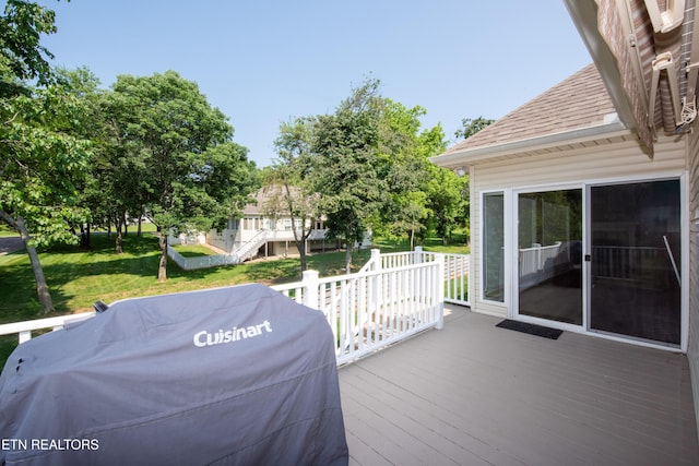 210 Oologila Pl, Loudon, TN 37774 - deck with a lawn and grilling area