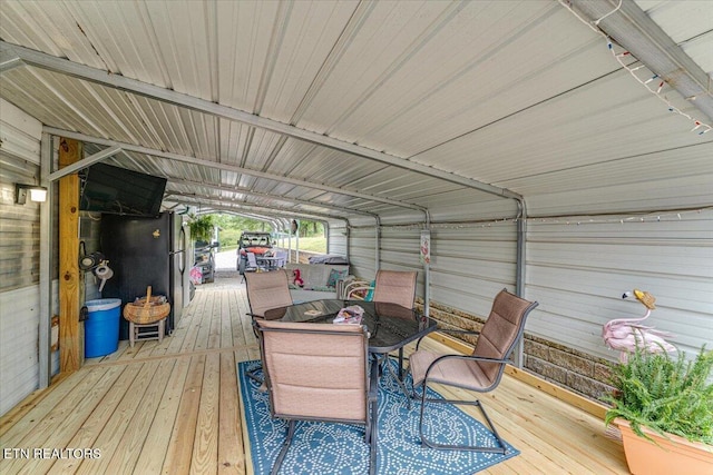 645 Blue Springs Rd, Speedwell, TN 37870 - garage featuring freestanding refrigerator