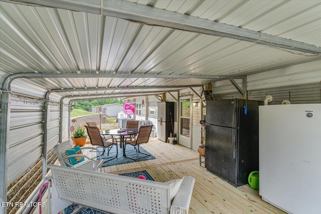 645 Blue Springs Rd, Speedwell, TN 37870 - garage featuring freestanding refrigerator