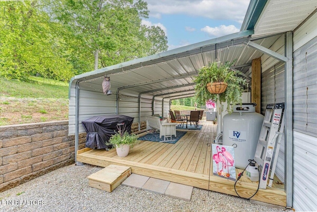 645 Blue Springs Rd, Speedwell, TN 37870 - deck with outdoor dining space and a grill