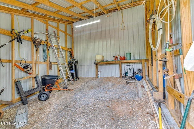 645 Blue Springs Rd, Speedwell, TN 37870 - garage featuring metal wall