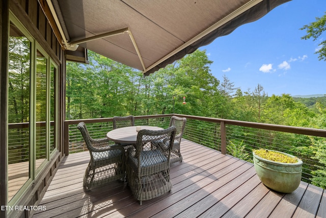 1907 Oakwood Rd, Walland, TN 37886 - wooden deck featuring outdoor dining area