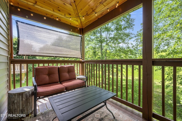 2046 Slippery Rock Cir, Sevierville, TN 37862 - wooden terrace with an outdoor living space