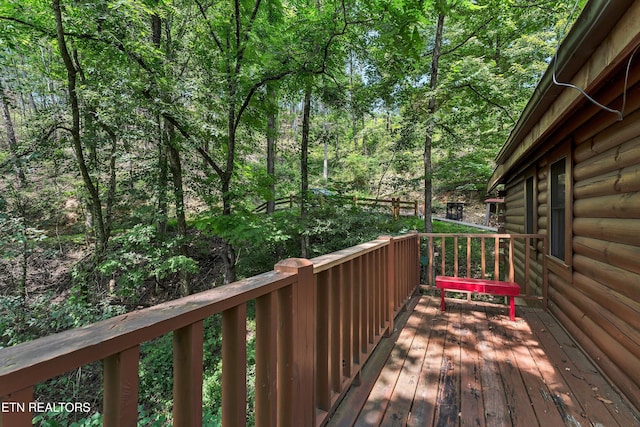 2941 Valley Springs Way, Sevierville, TN 37862 - wooden deck featuring a view of trees
