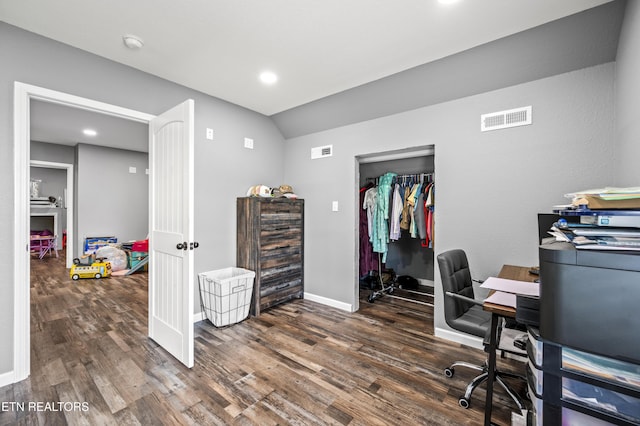 1947 Oneil Rd, Newport, TN 37821 - office space with wood finished floors, vaulted ceiling, recessed lighting, and baseboards