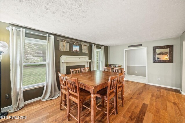 1000 Burgess Mills Rd, Cookeville, TN 38506 - dining space with wood finished floors, a textured ceiling, and baseboards