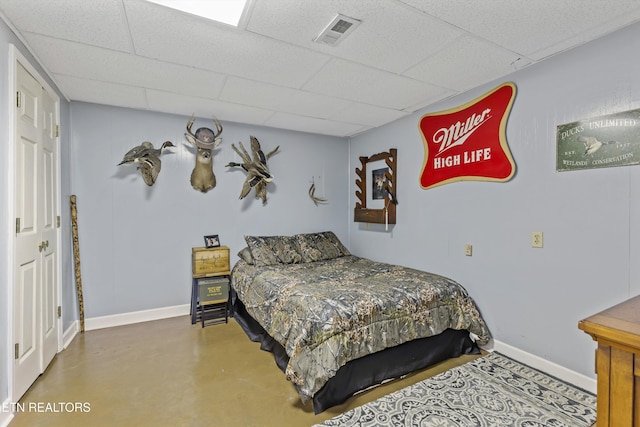 1420 Brentwood Dr, Athens, TN 37303 - bedroom featuring a paneled ceiling, baseboards, and concrete floors