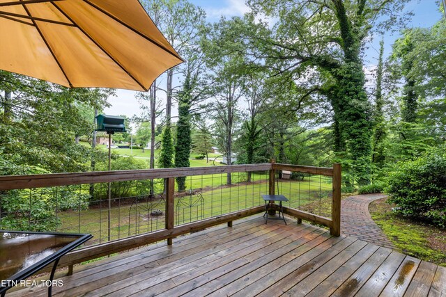 1420 Brentwood Dr, Athens, TN 37303 - deck featuring a yard and view of scattered trees