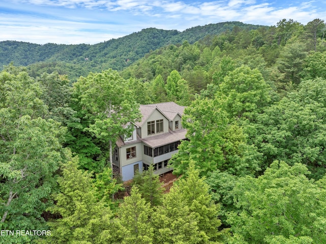 670 Hawk View Dr, Townsend, TN 37882 - view of mountain backdrop with a heavily wooded area