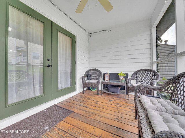 633 Vose Rd Unit G, Alcoa, TN 37701 - deck featuring ceiling fan