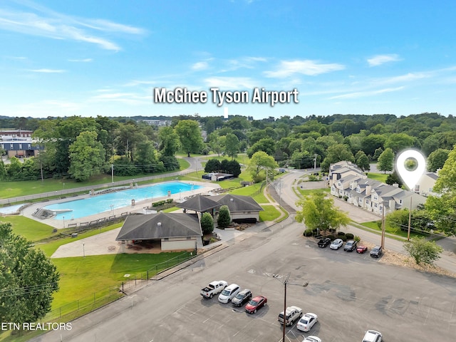633 Vose Rd Unit G, Alcoa, TN 37701 - aerial view of a pool area