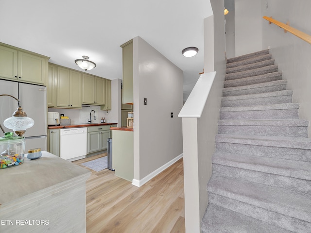 633 Vose Rd Unit G, Alcoa, TN 37701 - stairway featuring wood finished floors and baseboards