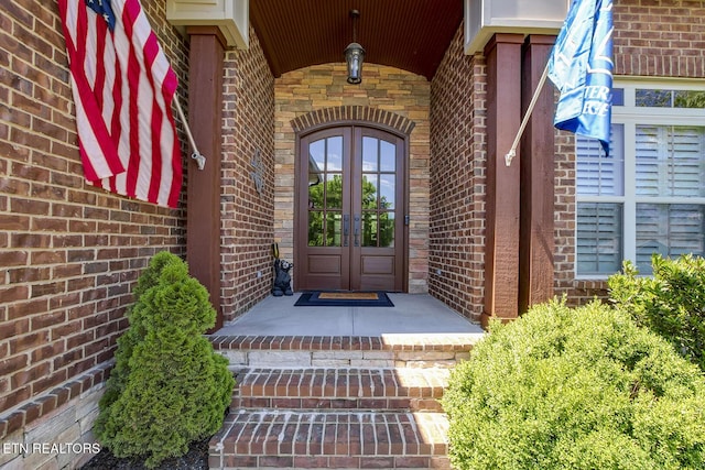 220 Tommotley Dr, Loudon, TN 37774 - entrance to property featuring french doors and brick siding