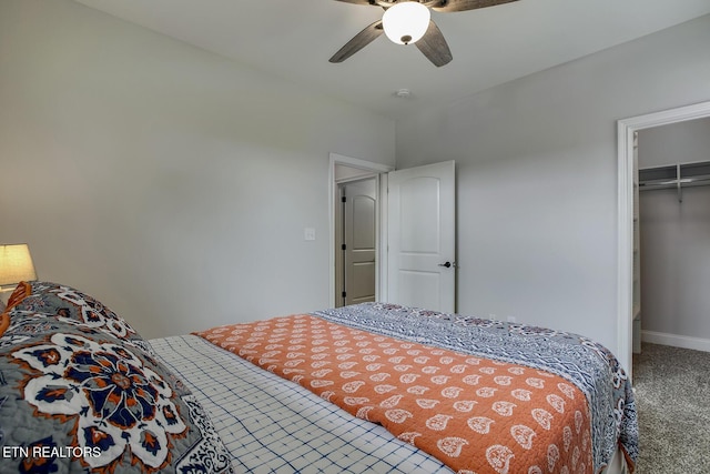 220 Tommotley Dr, Loudon, TN 37774 - bedroom featuring carpet, ceiling fan, baseboards, and a closet