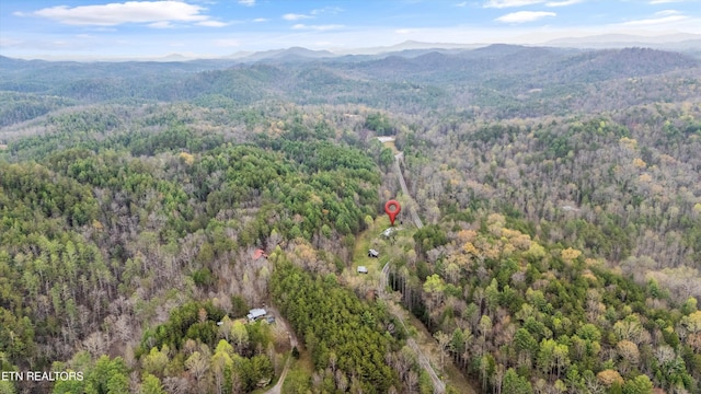 2009 Tellico Reliance Rd, Reliance, TN 37369 - aerial view of property's location featuring a forest and a mountain backdrop