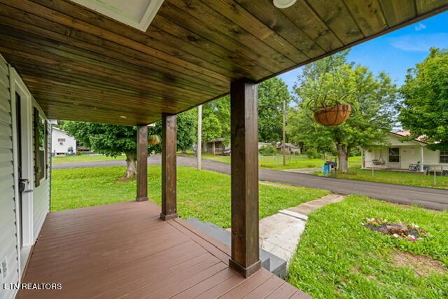 501 Dodson Ave, Englewood, TN 37329 - wooden deck with a lawn