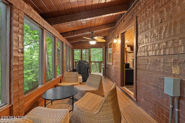 4372 Boogertown Rd Apt 3, Sevierville, TN 37876 - sunroom / solarium featuring a ceiling fan and healthy amount of natural light