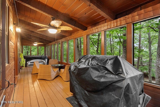 4372 Boogertown Rd Apt 3, Sevierville, TN 37876 - sunroom / solarium with ceiling fan and a jacuzzi