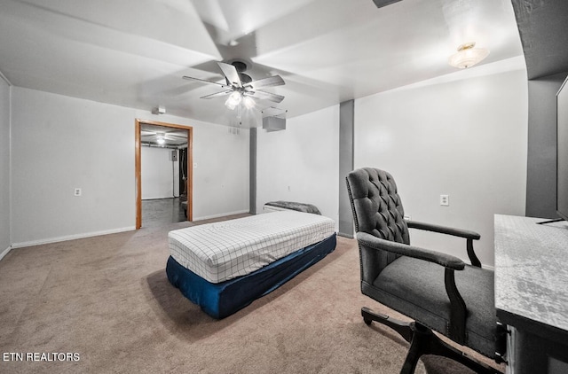 441 Morton Rd, Lafollette, TN 37766 - bedroom with carpet floors, ceiling fan, and a spacious closet