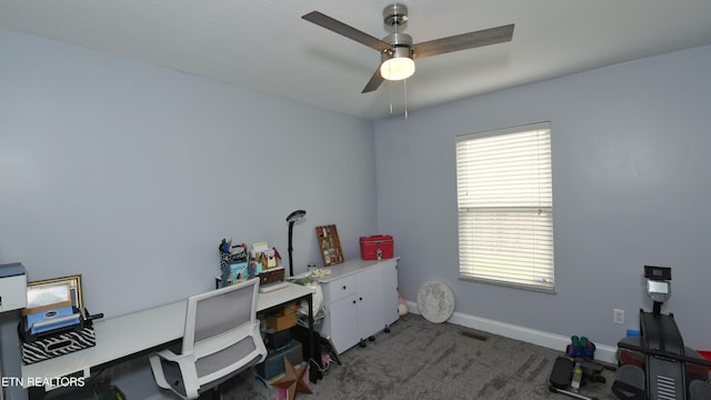 106 Alfred Mccammon Rd, Maryville, TN 37804 - carpeted office with ceiling fan, healthy amount of natural light, and baseboards