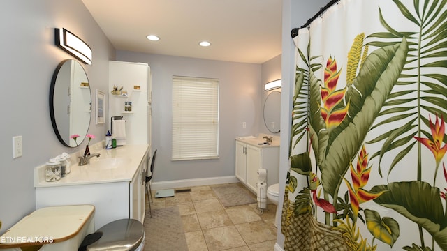 106 Alfred Mccammon Rd, Maryville, TN 37804 - full bath featuring toilet, vanity, baseboards, and recessed lighting