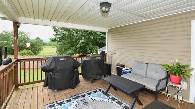 106 Alfred Mccammon Rd, Maryville, TN 37804 - wooden deck with area for grilling