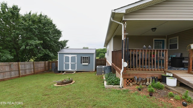 106 Alfred Mccammon Rd, Maryville, TN 37804 - view of yard with a wooden deck and central AC