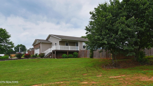 106 Alfred Mccammon Rd, Maryville, TN 37804 - view of side of property with a garage and a wooden deck