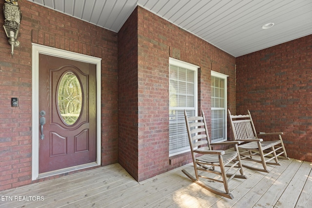 376 Old Holderford Rd, Kingston, TN 37763 - doorway to property with a porch and brick siding
