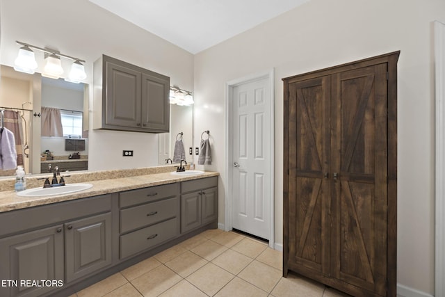 376 Old Holderford Rd, Kingston, TN 37763 - full bath featuring double vanity, tile patterned floors, and baseboards