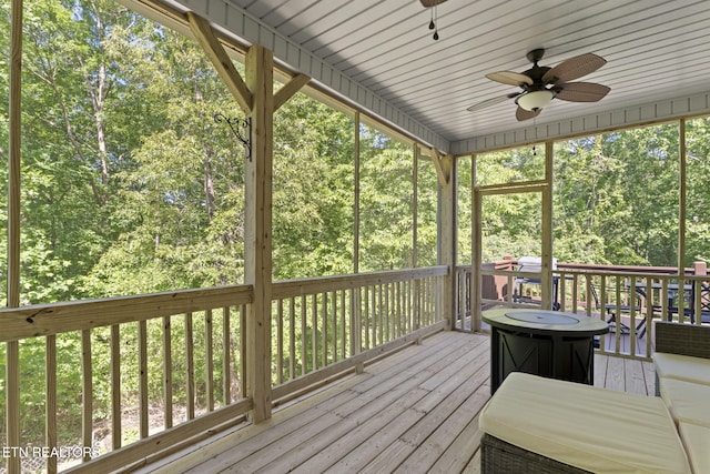 376 Old Holderford Rd, Kingston, TN 37763 - sunroom / solarium featuring ceiling fan