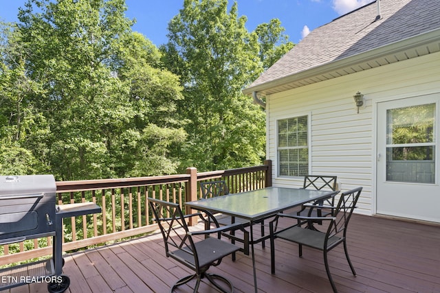 376 Old Holderford Rd, Kingston, TN 37763 - wooden deck with outdoor dining area and grilling area