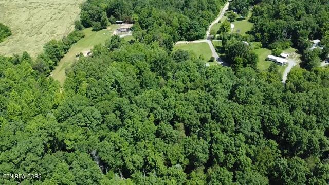 547 Knob Rd, Vonore, TN 37885 - aerial view of property's location featuring a heavily wooded area
