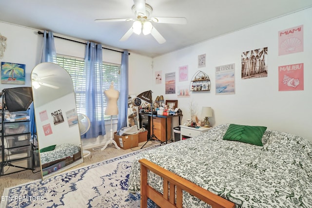 3021 Shawnee Rd, Crossville, TN 38572 - bedroom with carpet floors and ceiling fan