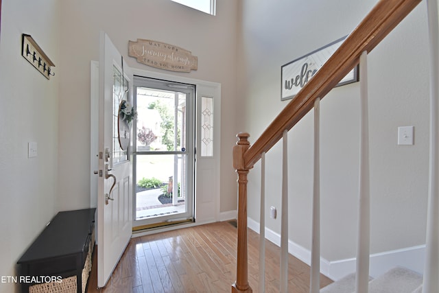 5821 Matalin Ln, Knoxville, TN 37918 - entryway featuring stairs and light wood finished floors