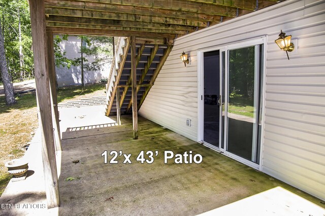 247 Lakeview Dr, Crossville, TN 38558 - view of patio featuring stairway