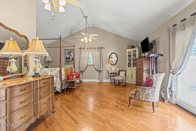 5912 New Beaver Creek Dr, Knoxville, TN 37931 - living area featuring ceiling fan, wood finished floors, and baseboards