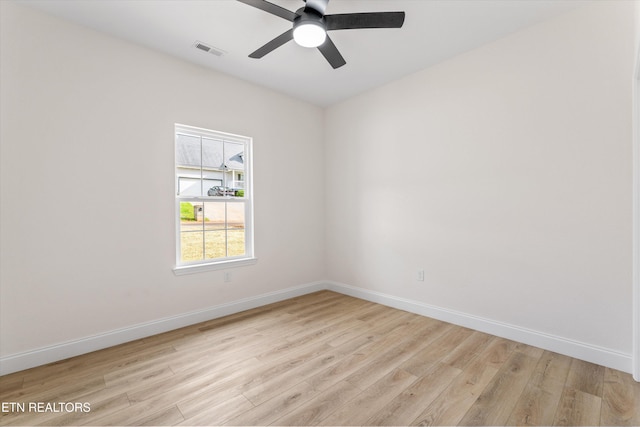 1287 Lori Ellen Ct, Sevierville, TN 37876 - spare room with light wood-type flooring, baseboards, and ceiling fan