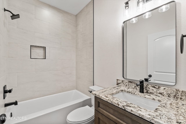 1287 Lori Ellen Ct, Sevierville, TN 37876 - bathroom featuring vanity, toilet, and shower / bath combination