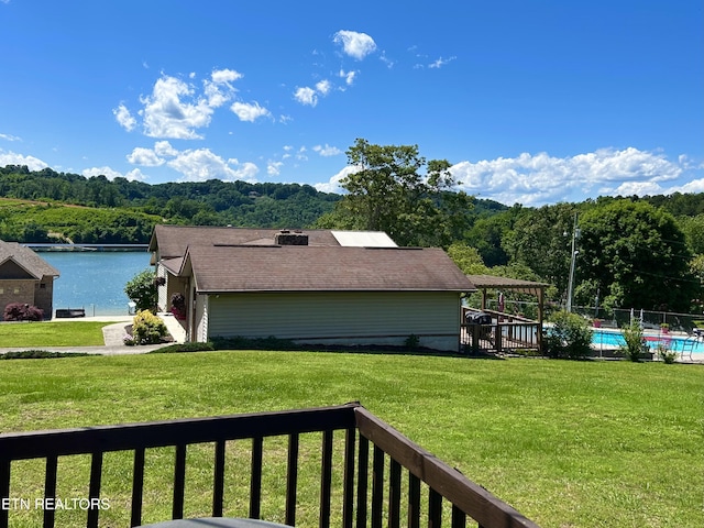 762 Commanche Dr, Jefferson City, TN 37760 - view of home's exterior with a lawn, a wooded view, and a water view