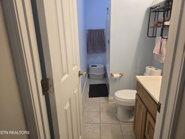 3238 Four M Cir, Kodak, TN 37764 - half bathroom with tile patterned floors, toilet, vanity, and baseboards