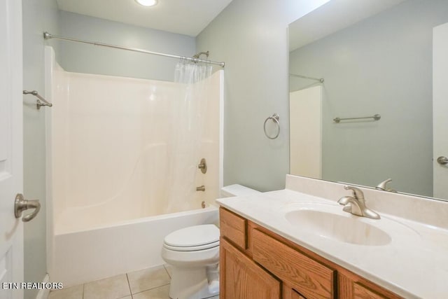 1117 Worthington Blvd, Maryville, TN 37801 - full bath featuring shower / bath combo with shower curtain, vanity, and tile patterned flooring