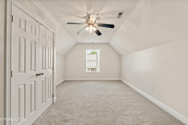 7830 Thomas Henry Way, Knoxville, TN 37938 - additional living space with carpet, vaulted ceiling, ceiling fan, and baseboards