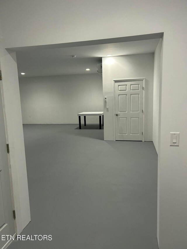 2115 Riverview Dr, Dandridge, TN 37725 - unfurnished room with concrete floors and recessed lighting